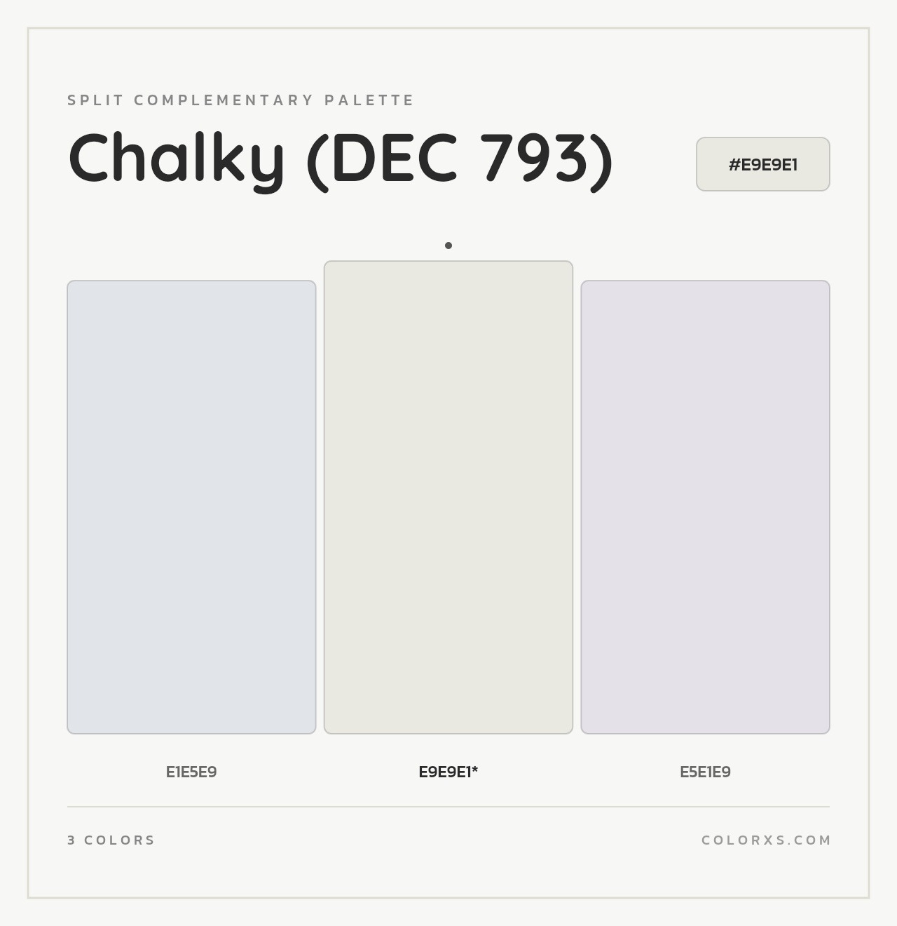 Chalky (DEC 793) - Split-Complementary Color Palette