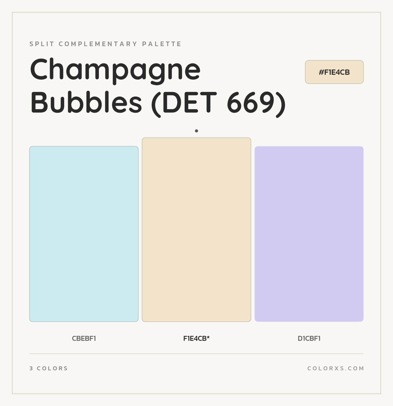 Champagne Bubbles (DET 669) - Split-Complementary Color Palette
