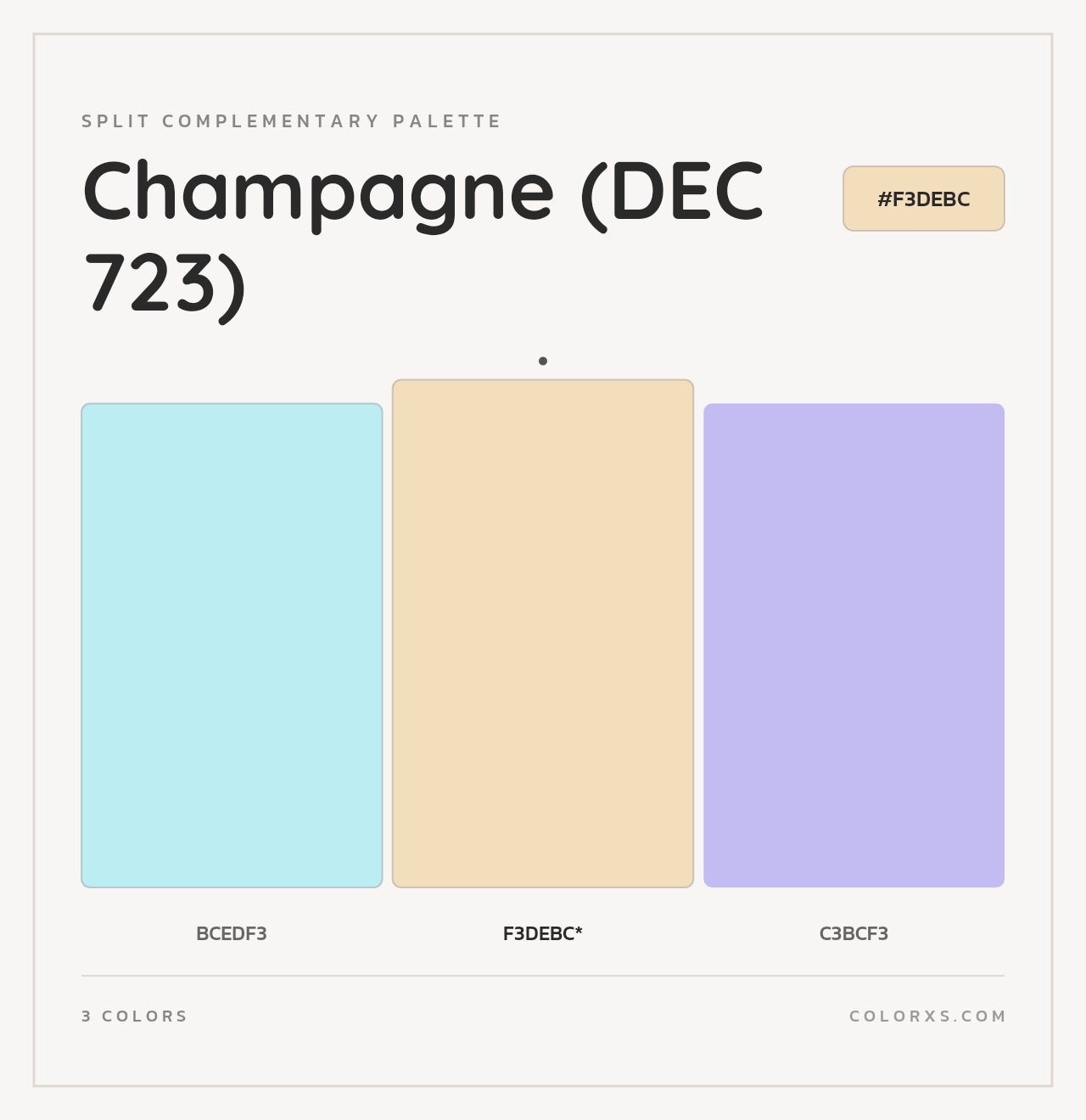 Champagne (DEC 723) - Split-Complementary Color Palette