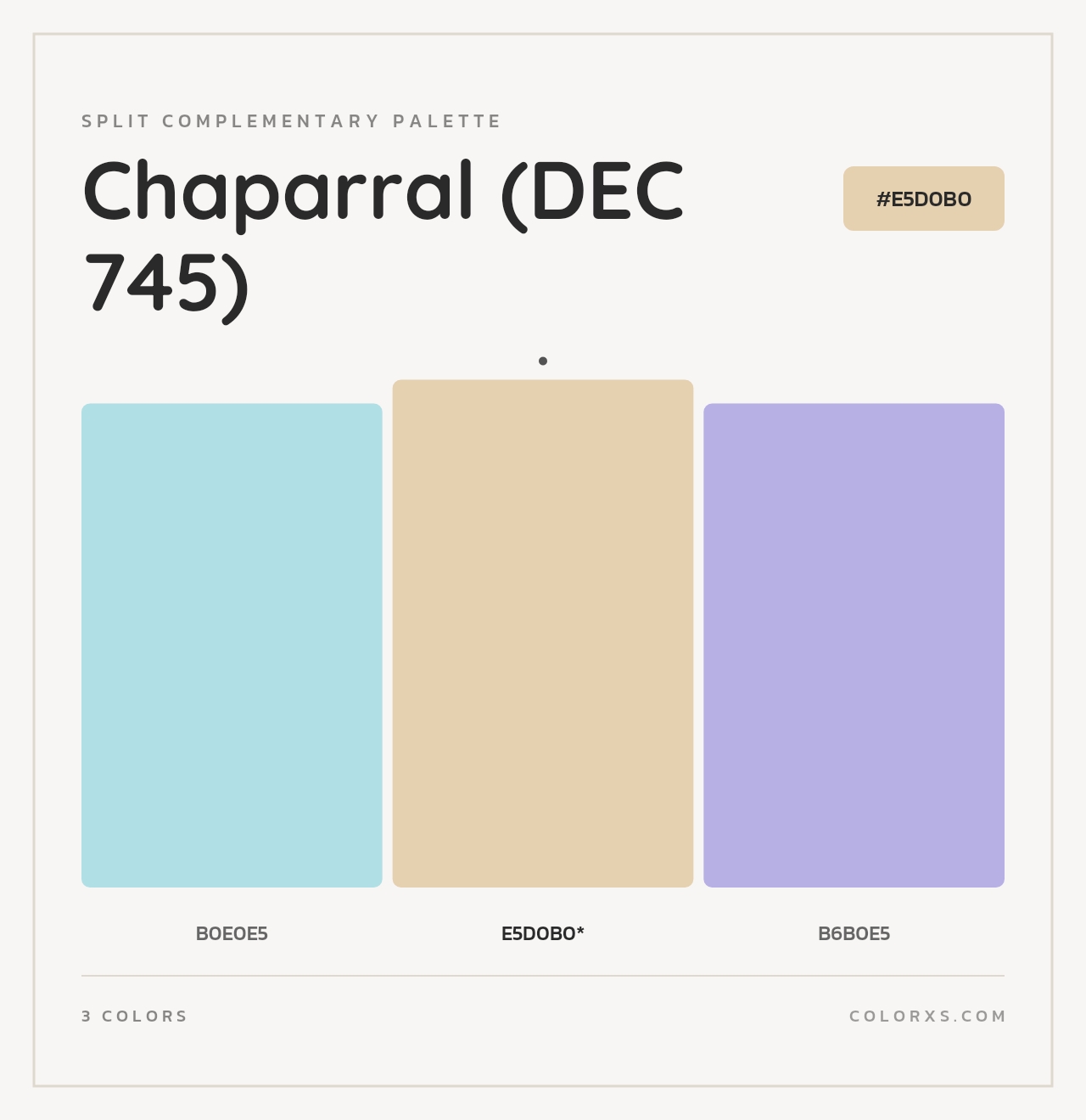 Chaparral (DEC 745) - Split-Complementary Color Palette