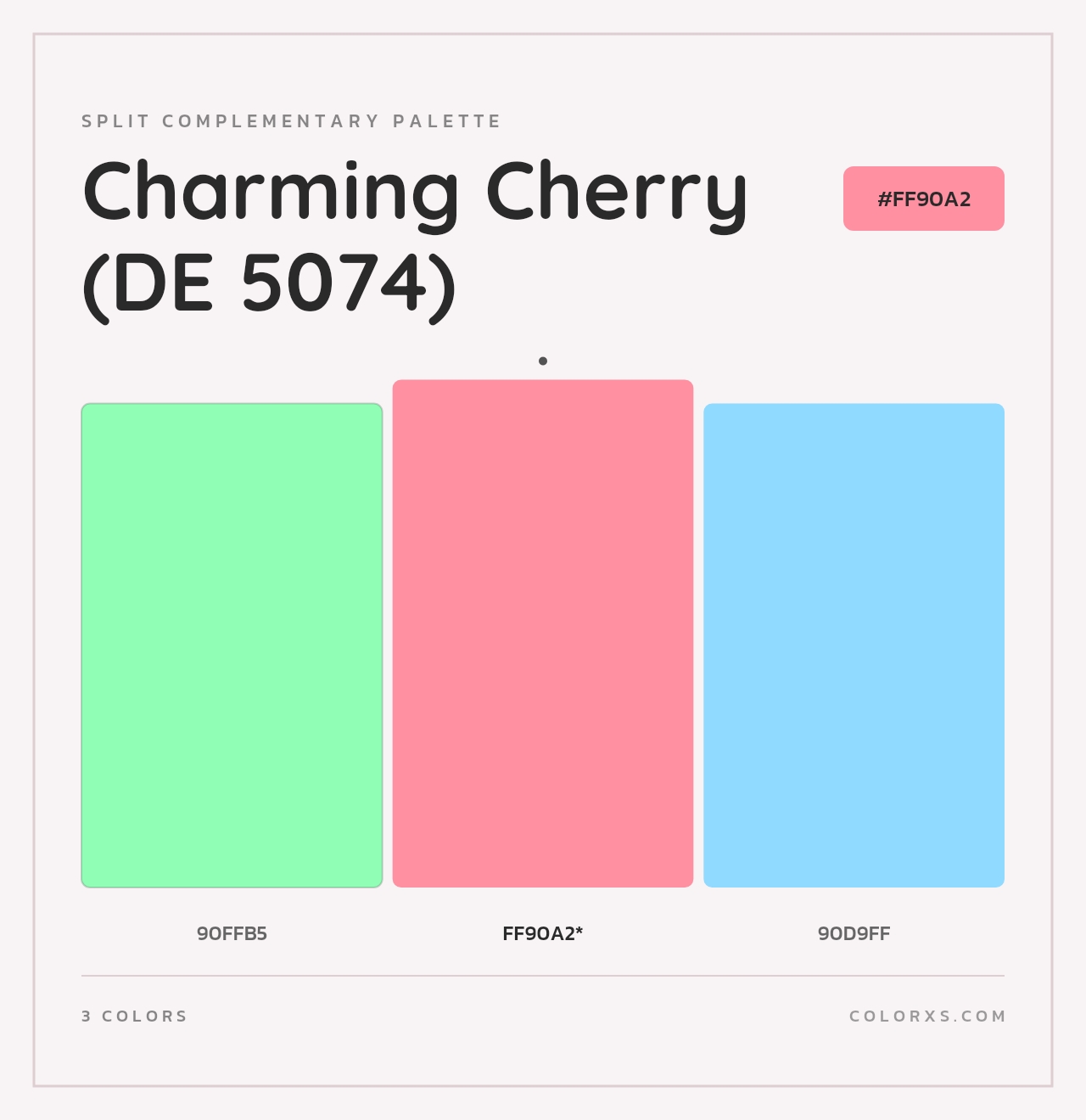 Charming Cherry (DE 5074) - Split-Complementary Color Palette