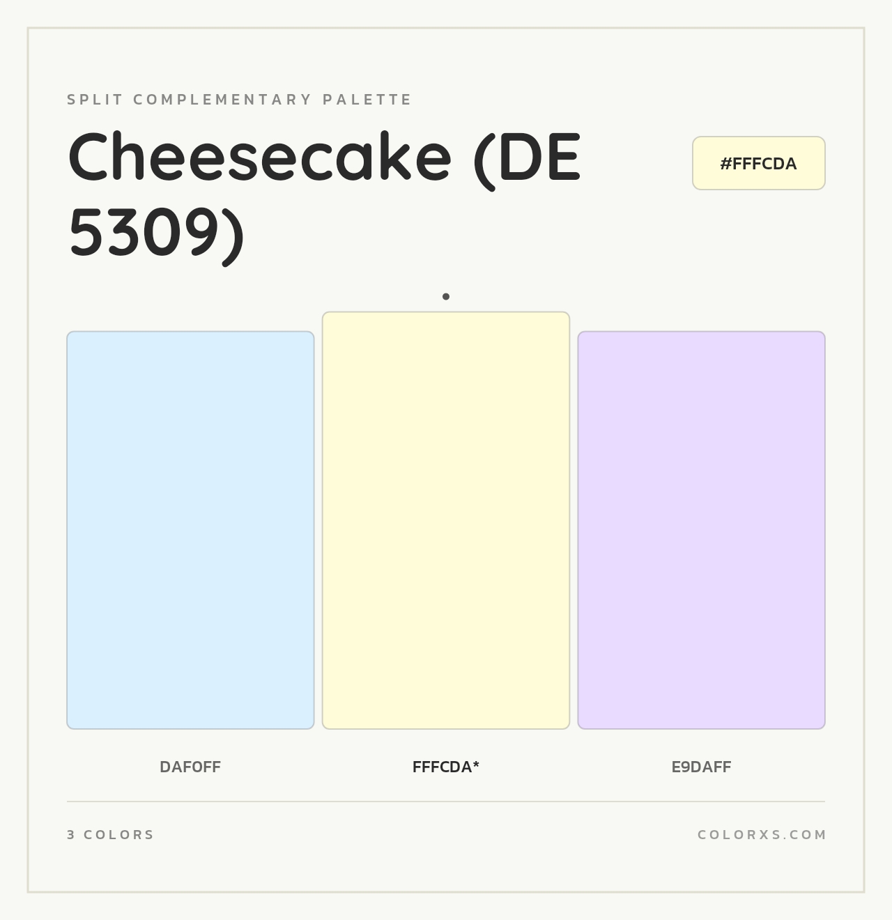 Cheesecake (DE 5309) - Split-Complementary Color Palette