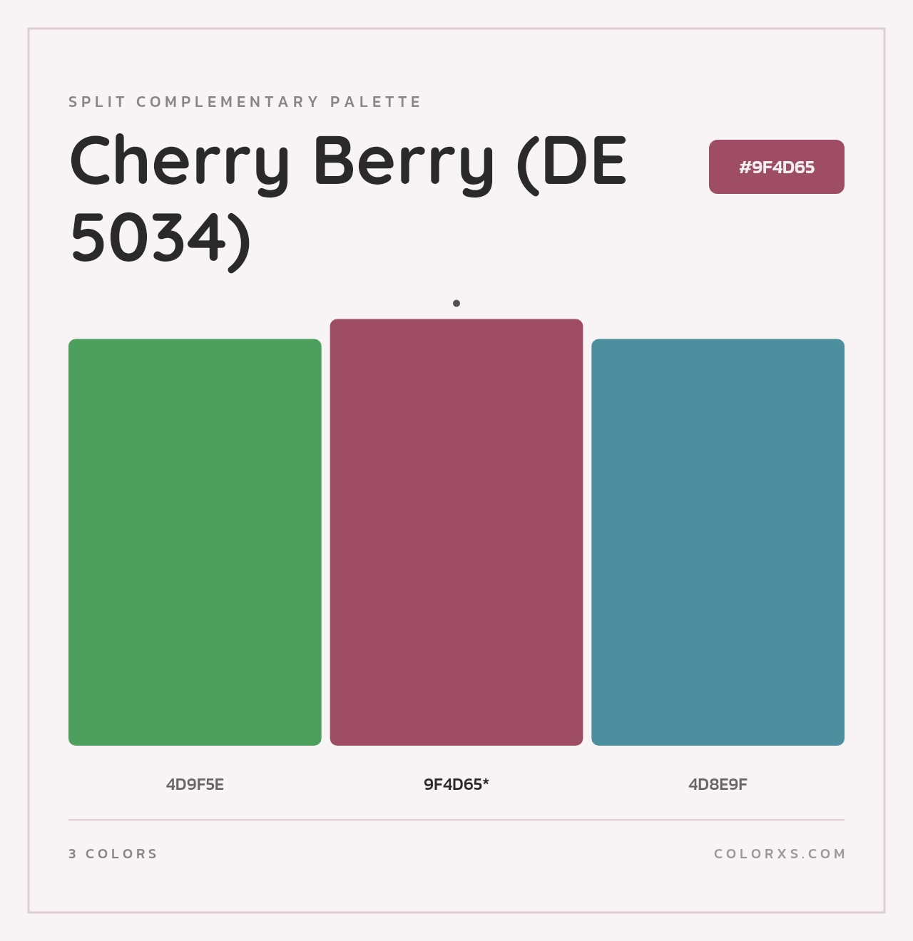 Cherry Berry (DE 5034) - Split-Complementary Color Palette