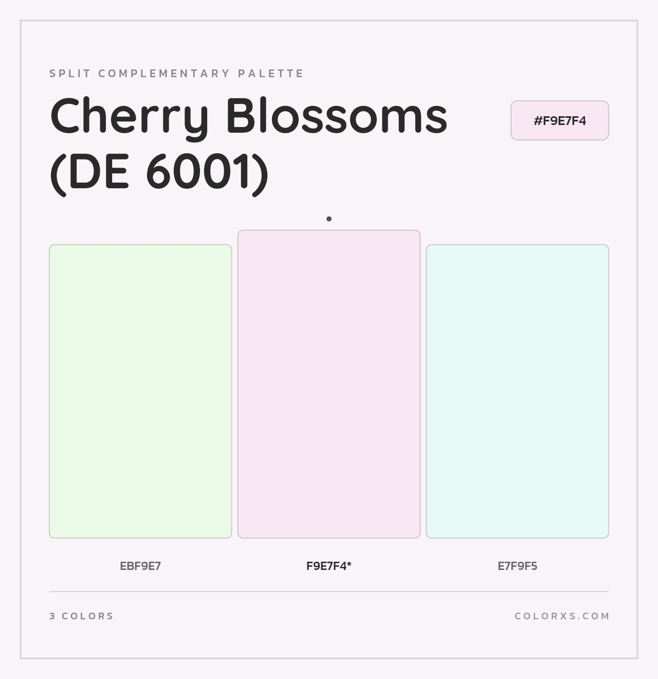 Cherry Blossoms (DE 6001) - Split-Complementary Color Palette