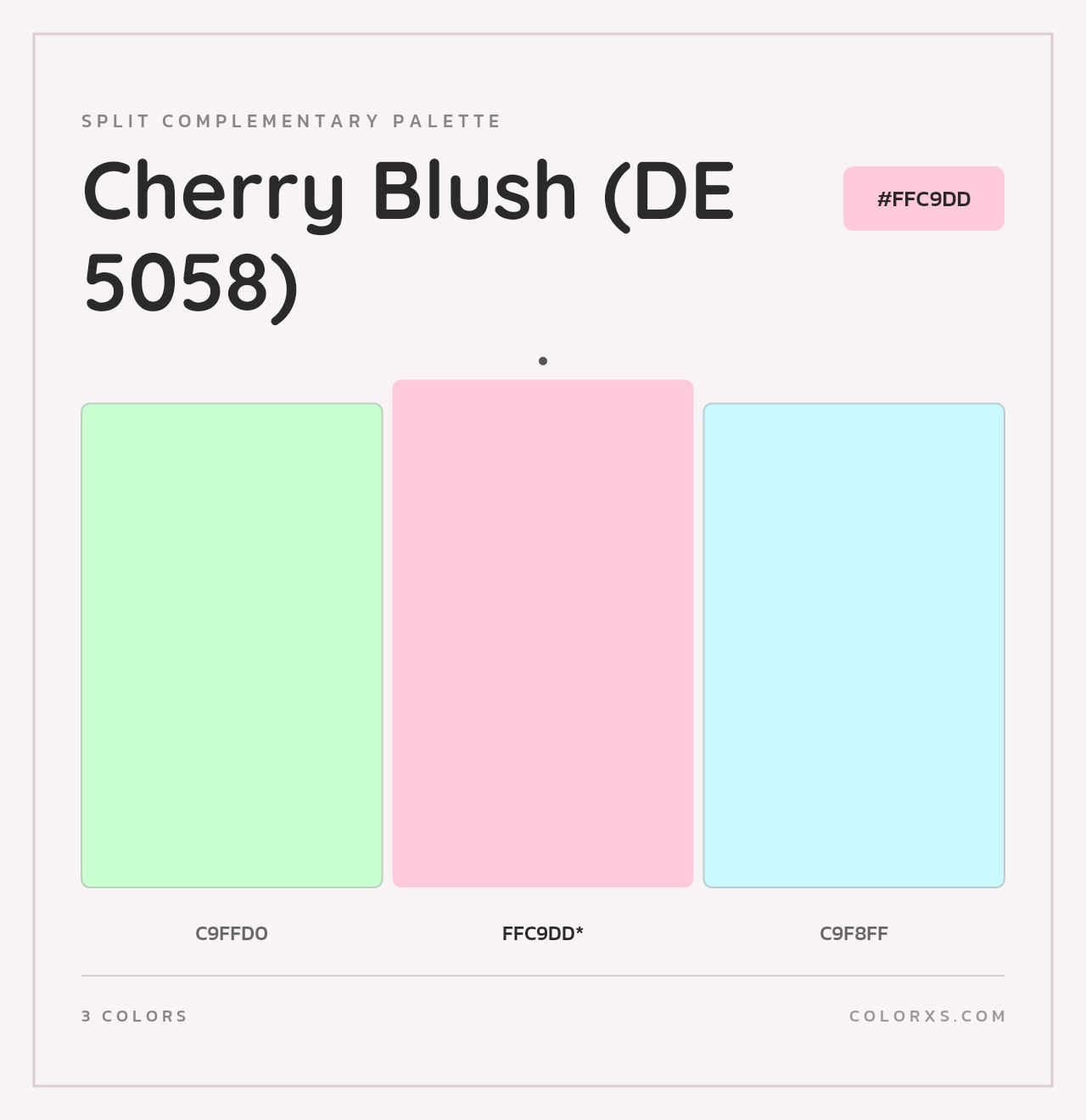Cherry Blush (DE 5058) - Split-Complementary Color Palette