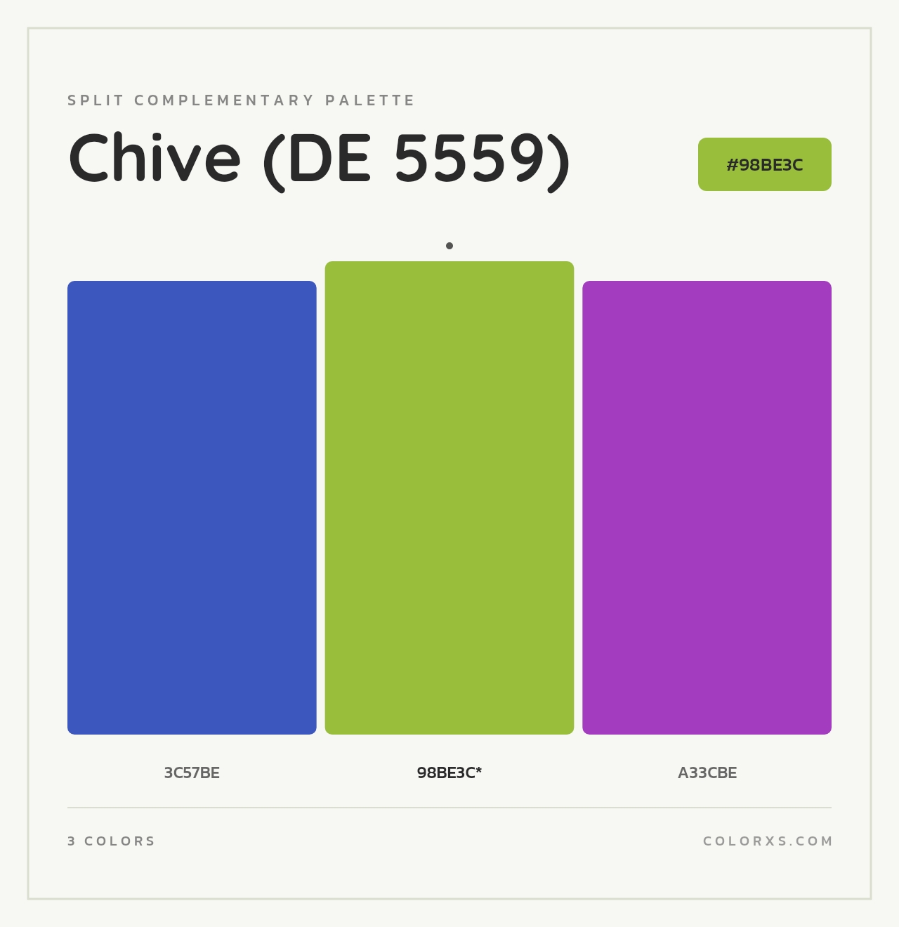 Chive (DE 5559) - Split-Complementary Color Palette