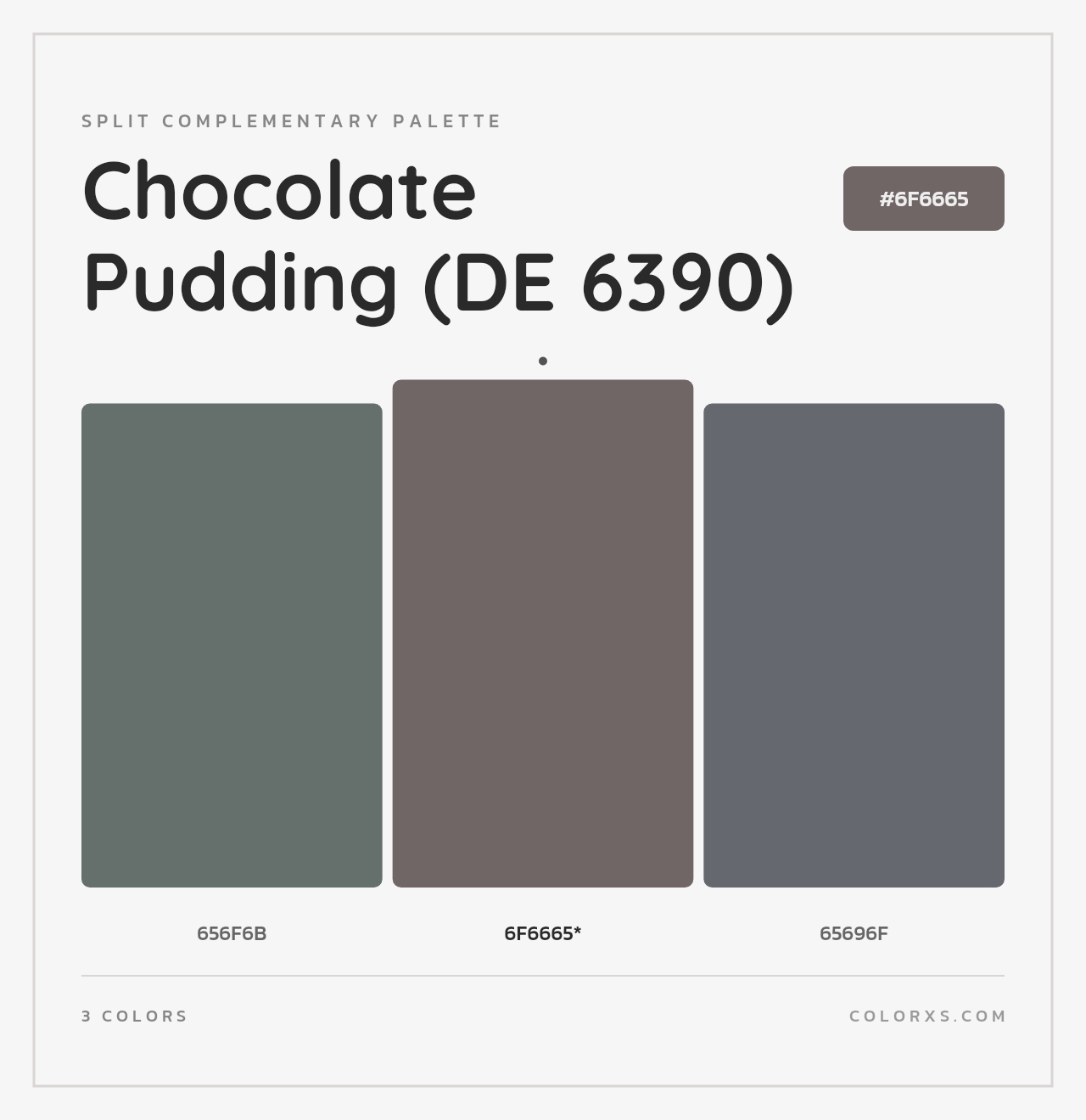 Chocolate Pudding (DE 6390) - Split-Complementary Color Palette