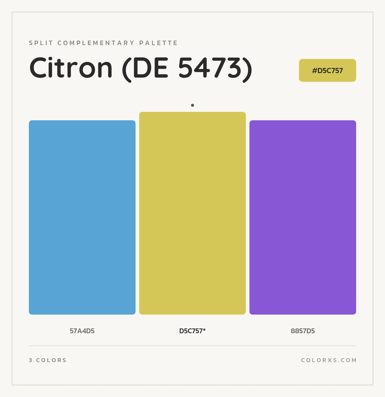 Citron (DE 5473) - Split-Complementary Color Palette