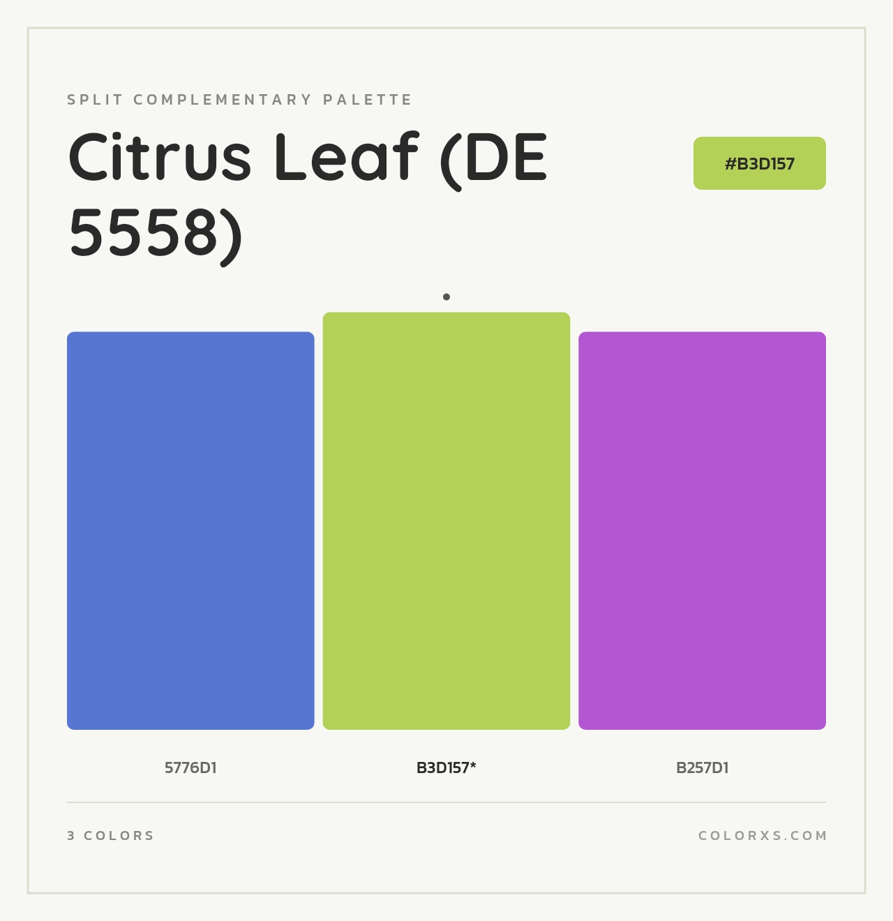 Citrus Leaf (DE 5558) - Split-Complementary Color Palette