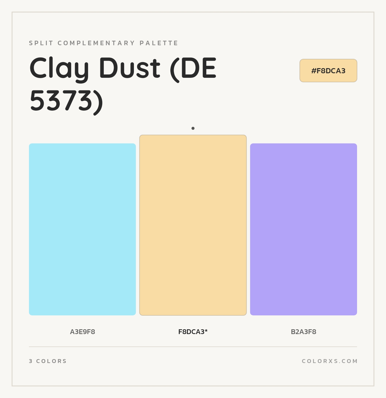 Clay Dust (DE 5373) - Split-Complementary Color Palette
