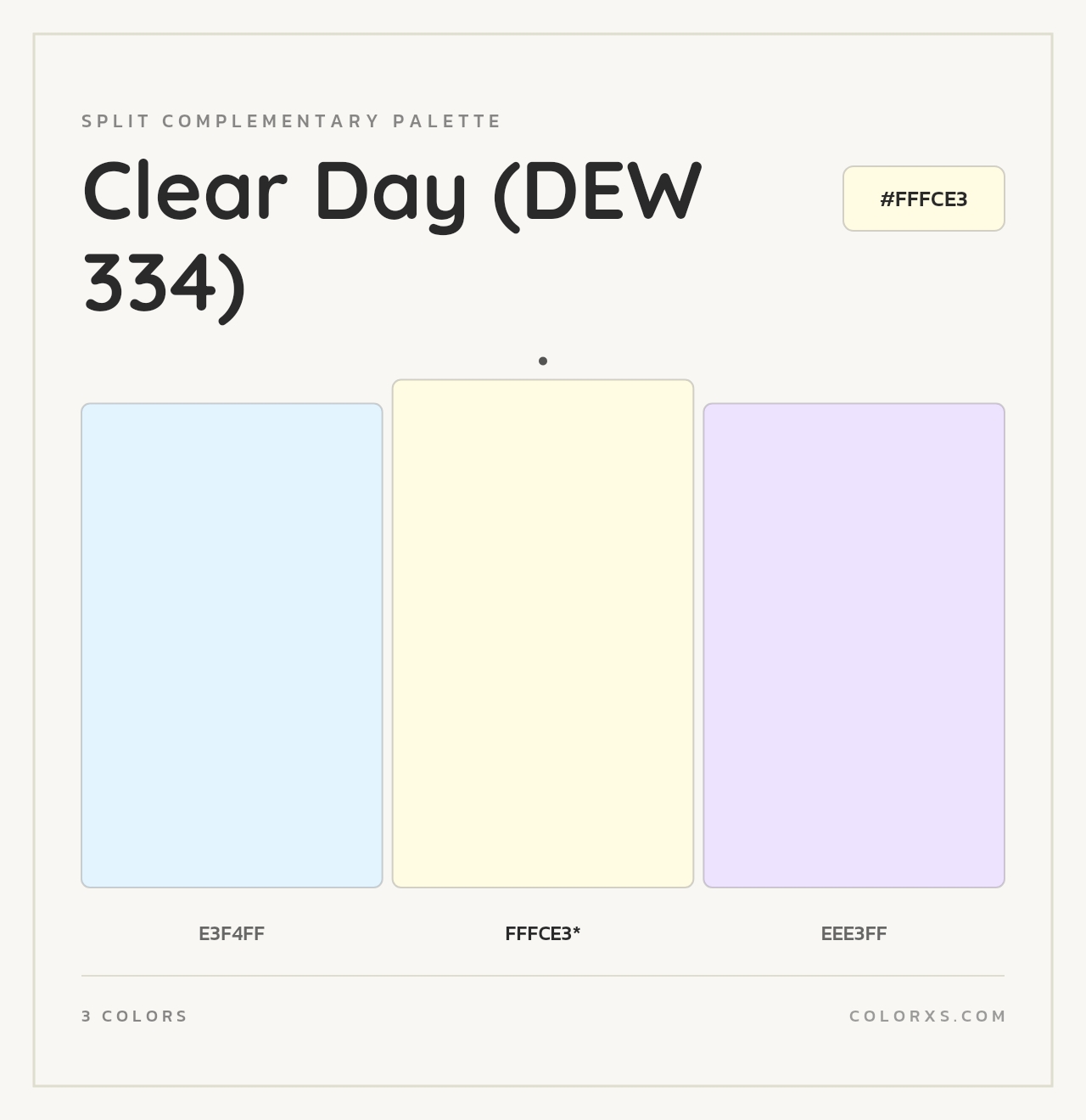 Clear Day (DEW 334) - Split-Complementary Color Palette