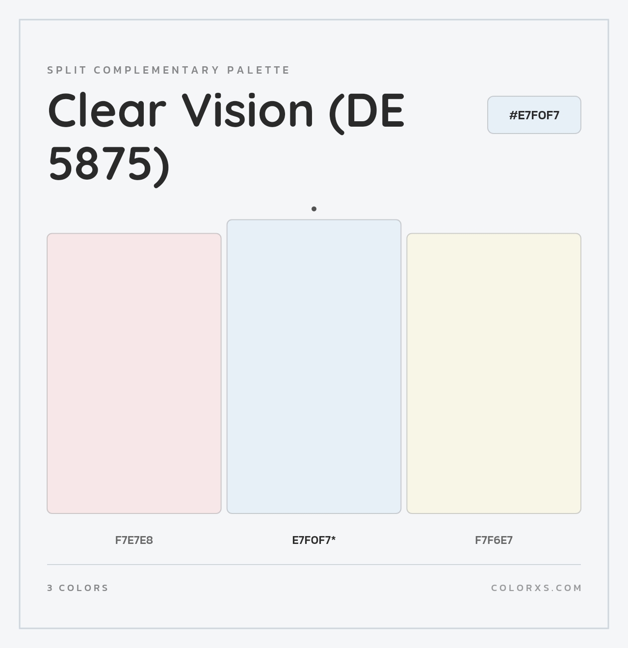 Clear Vision (DE 5875) - Split-Complementary Color Palette