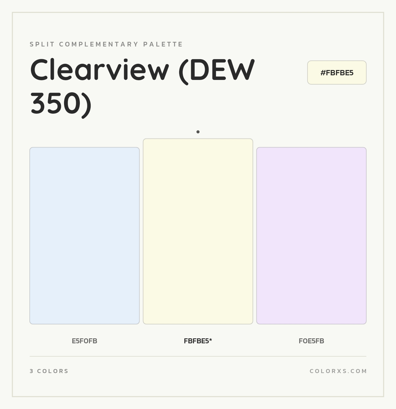 Clearview (DEW 350) - Split-Complementary Color Palette