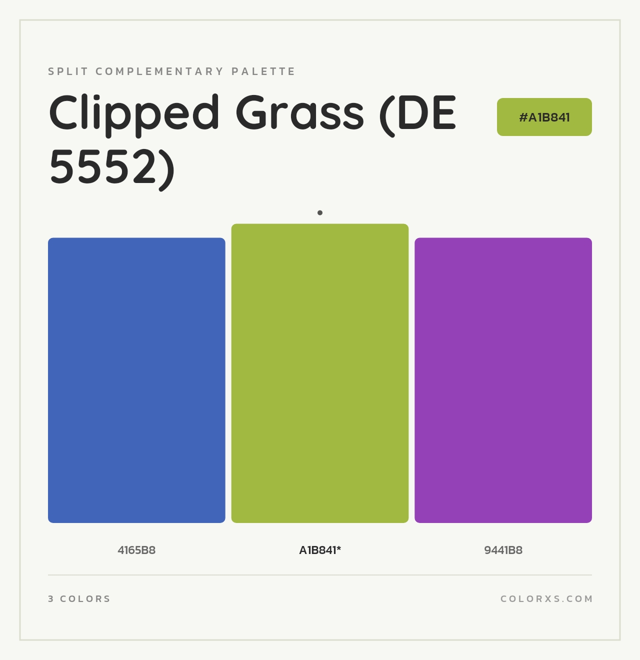 Clipped Grass (DE 5552) - Split-Complementary Color Palette