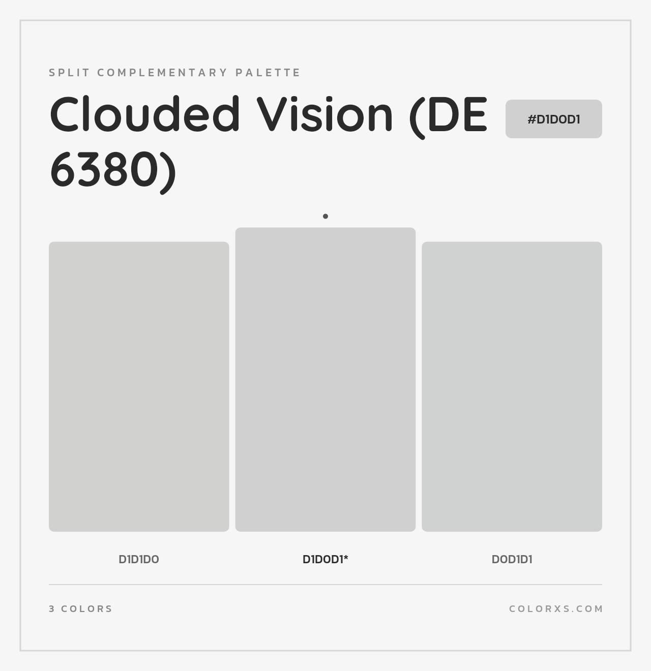 Clouded Vision (DE 6380) - Split-Complementary Color Palette
