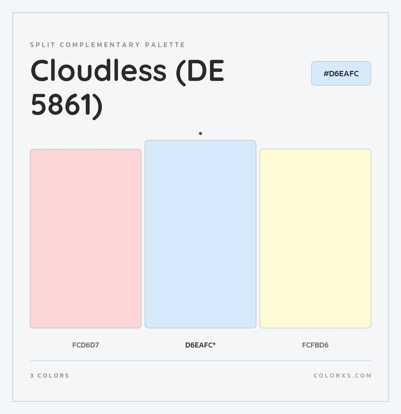 Cloudless (DE 5861) - Split-Complementary Color Palette