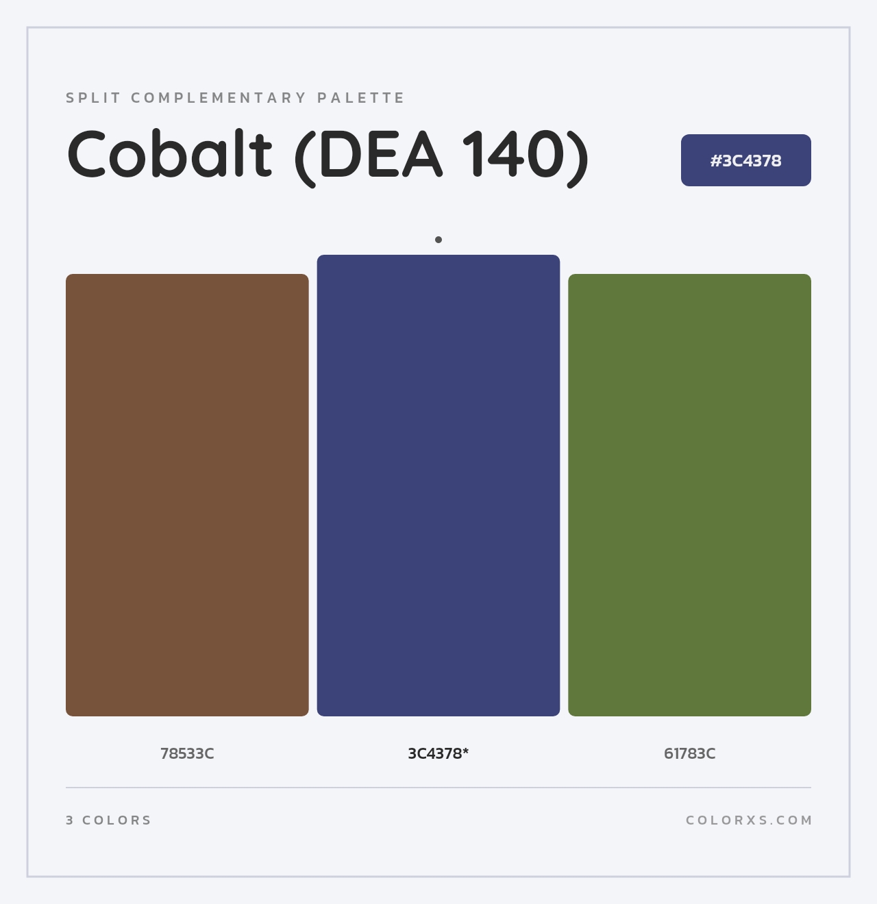 Cobalt (DEA 140) - Split-Complementary Color Palette