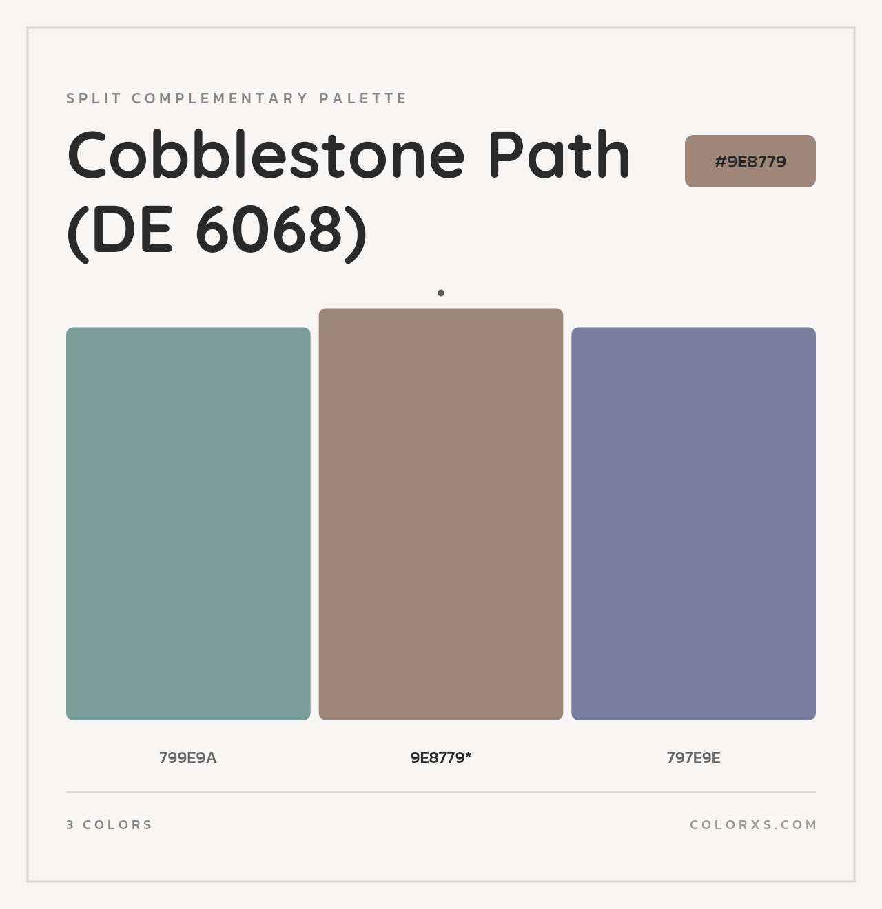 Cobblestone Path (DE 6068) - Split-Complementary Color Palette