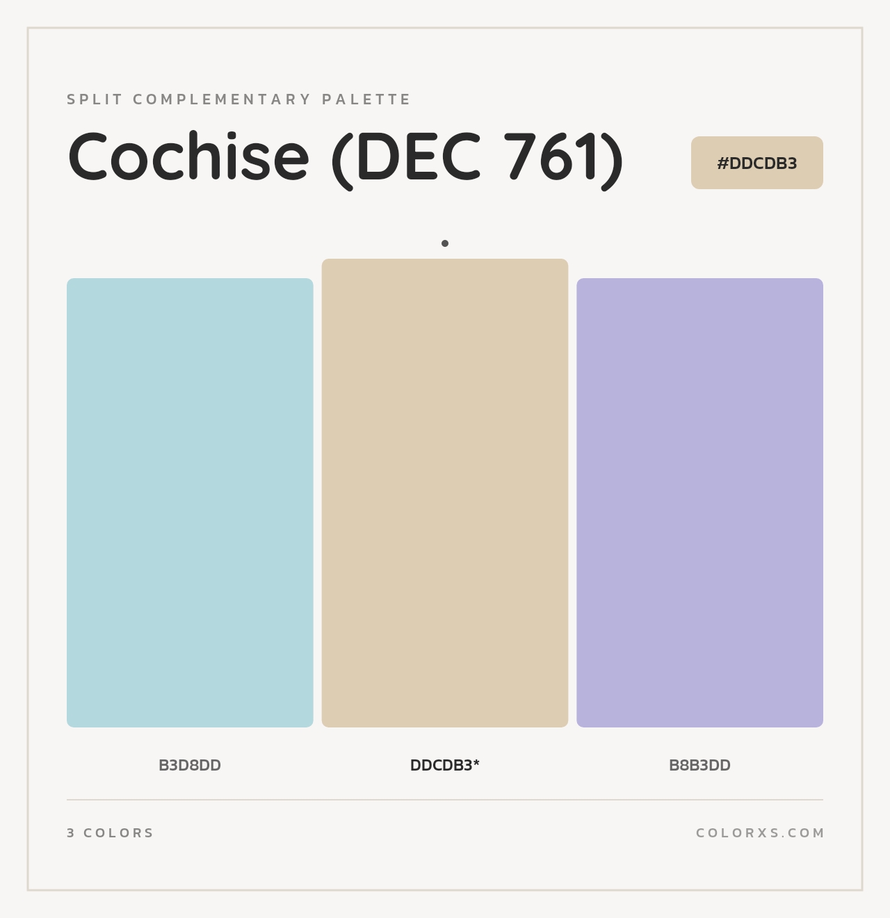 Cochise (DEC 761) - Split-Complementary Color Palette