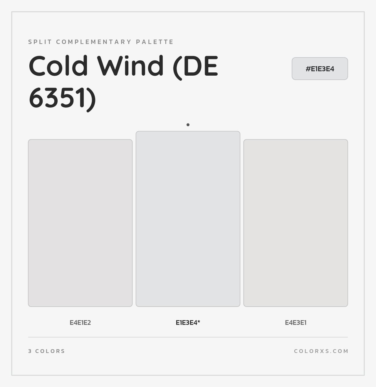 Cold Wind (DE 6351) - Split-Complementary Color Palette