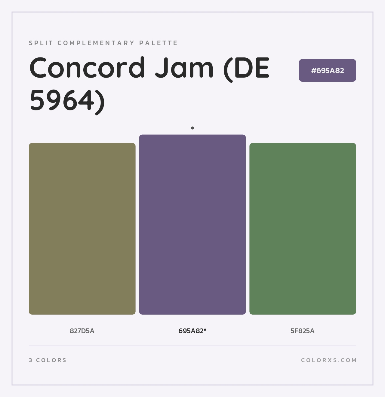 Concord Jam (DE 5964) - Split-Complementary Color Palette