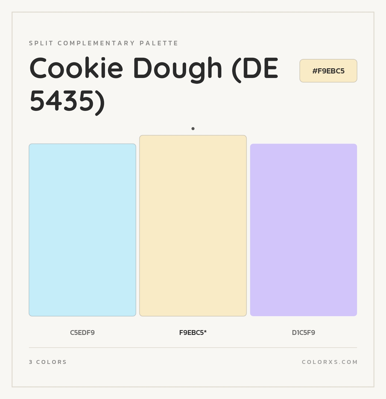 Cookie Dough (DE 5435) - Split-Complementary Color Palette