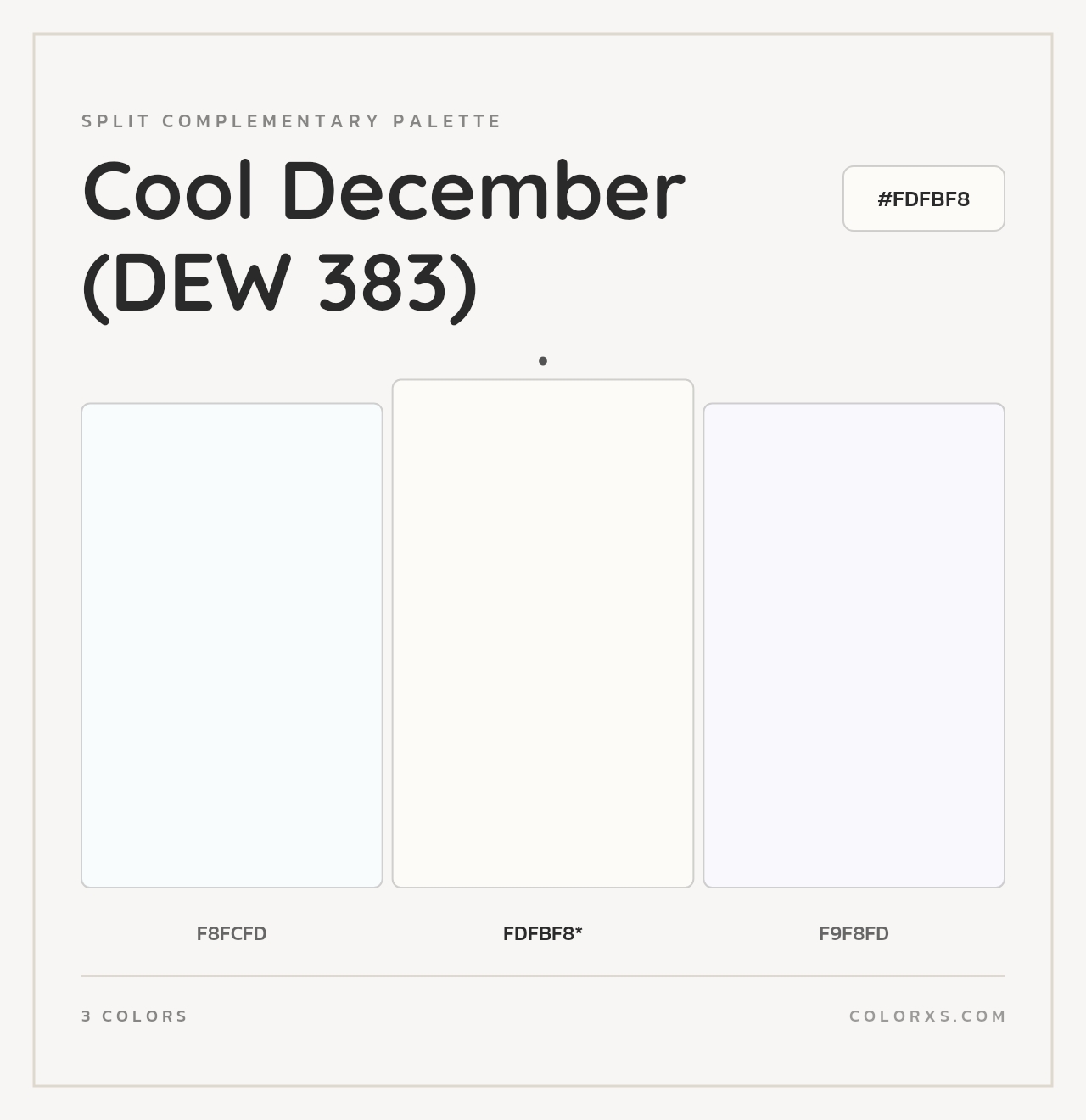 Cool December (DEW 383) - Split-Complementary Color Palette