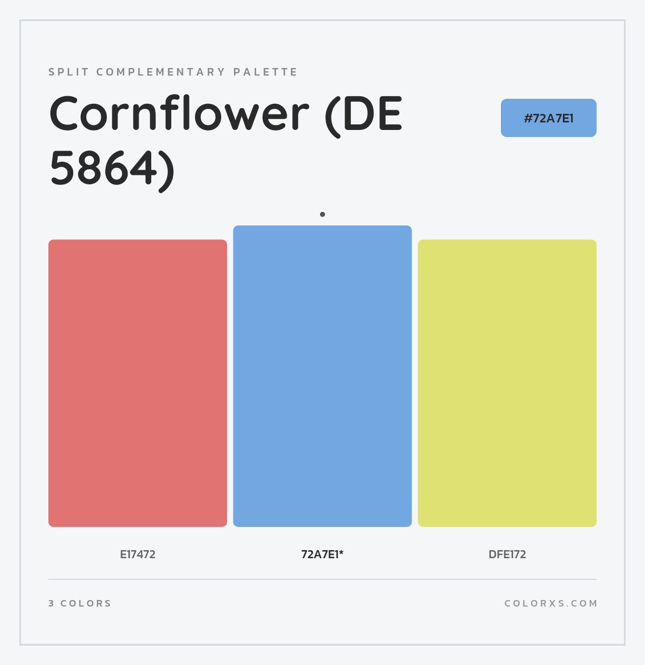 Cornflower (DE 5864) - Split-Complementary Color Palette