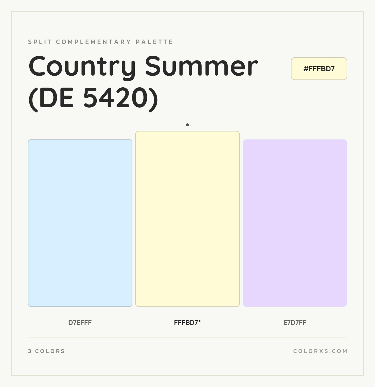 Country Summer (DE 5420) - Split-Complementary Color Palette