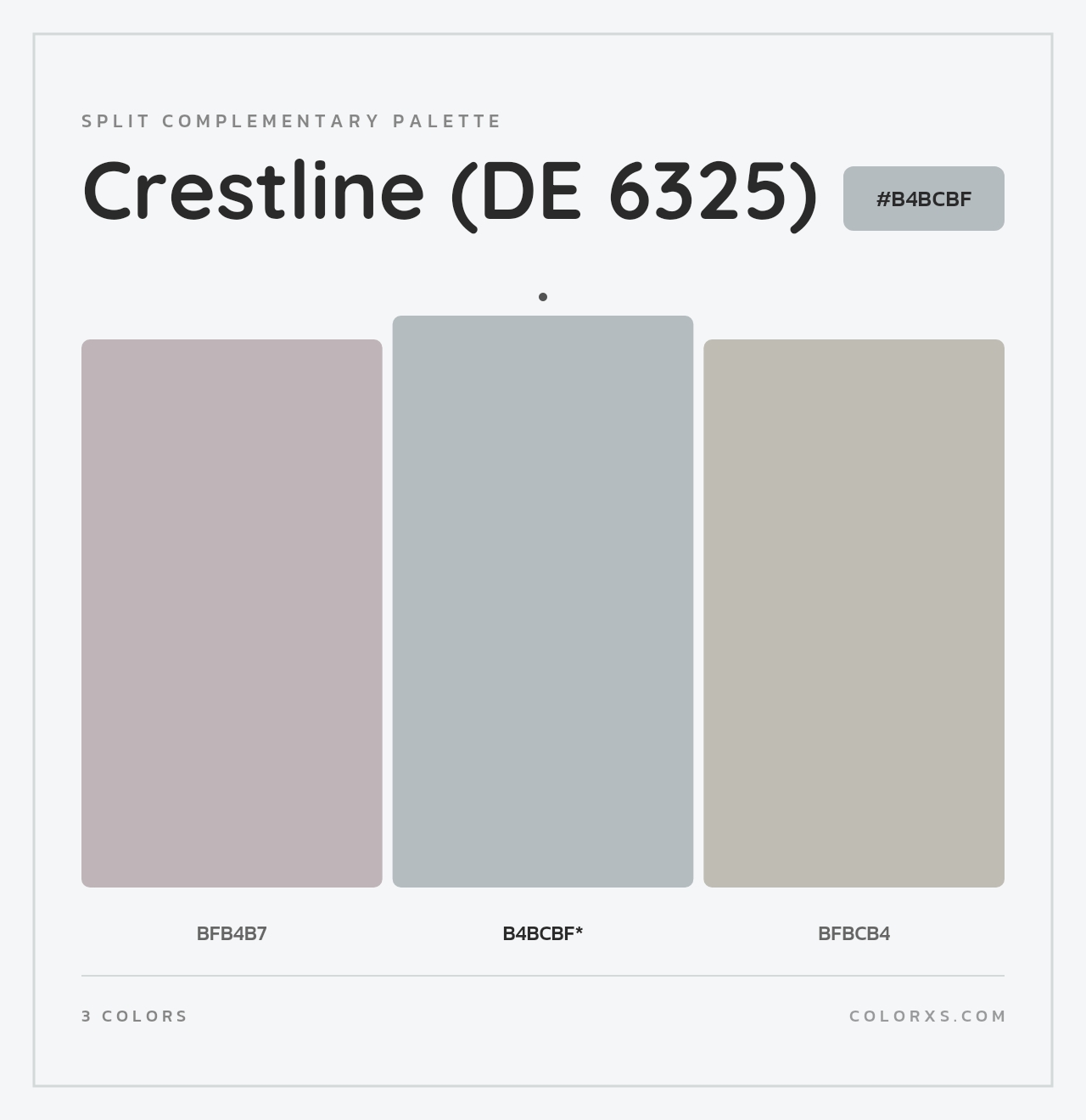 Crestline (DE 6325) - Split-Complementary Color Palette