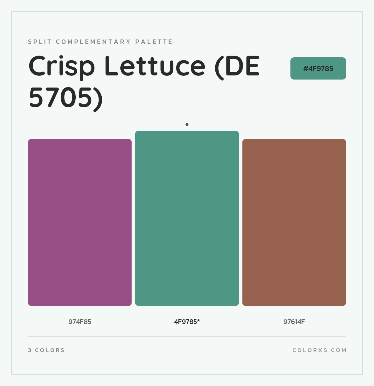 Crisp Lettuce (DE 5705) - Split-Complementary Color Palette