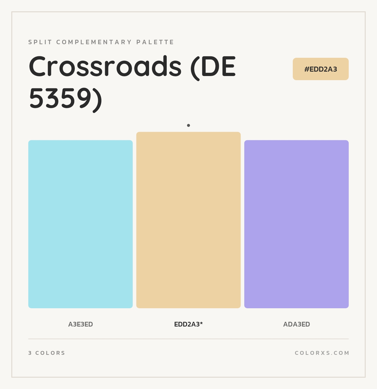 Crossroads (DE 5359) - Split-Complementary Color Palette