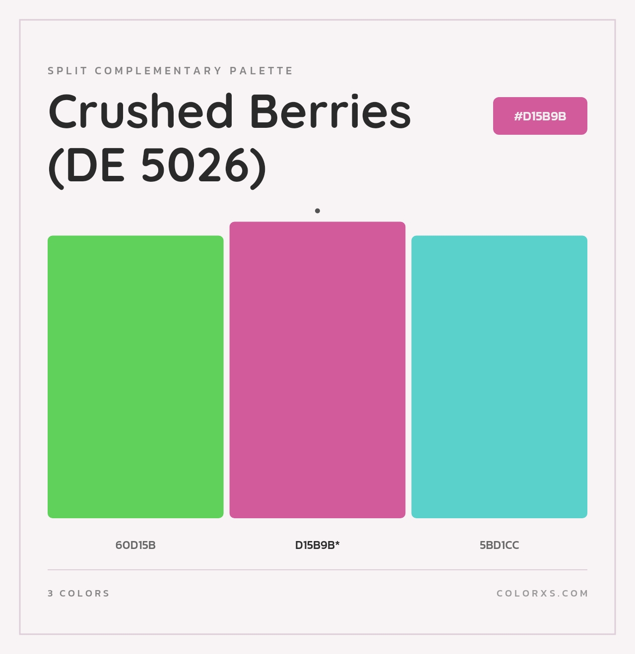 Crushed Berries (DE 5026) - Split-Complementary Color Palette