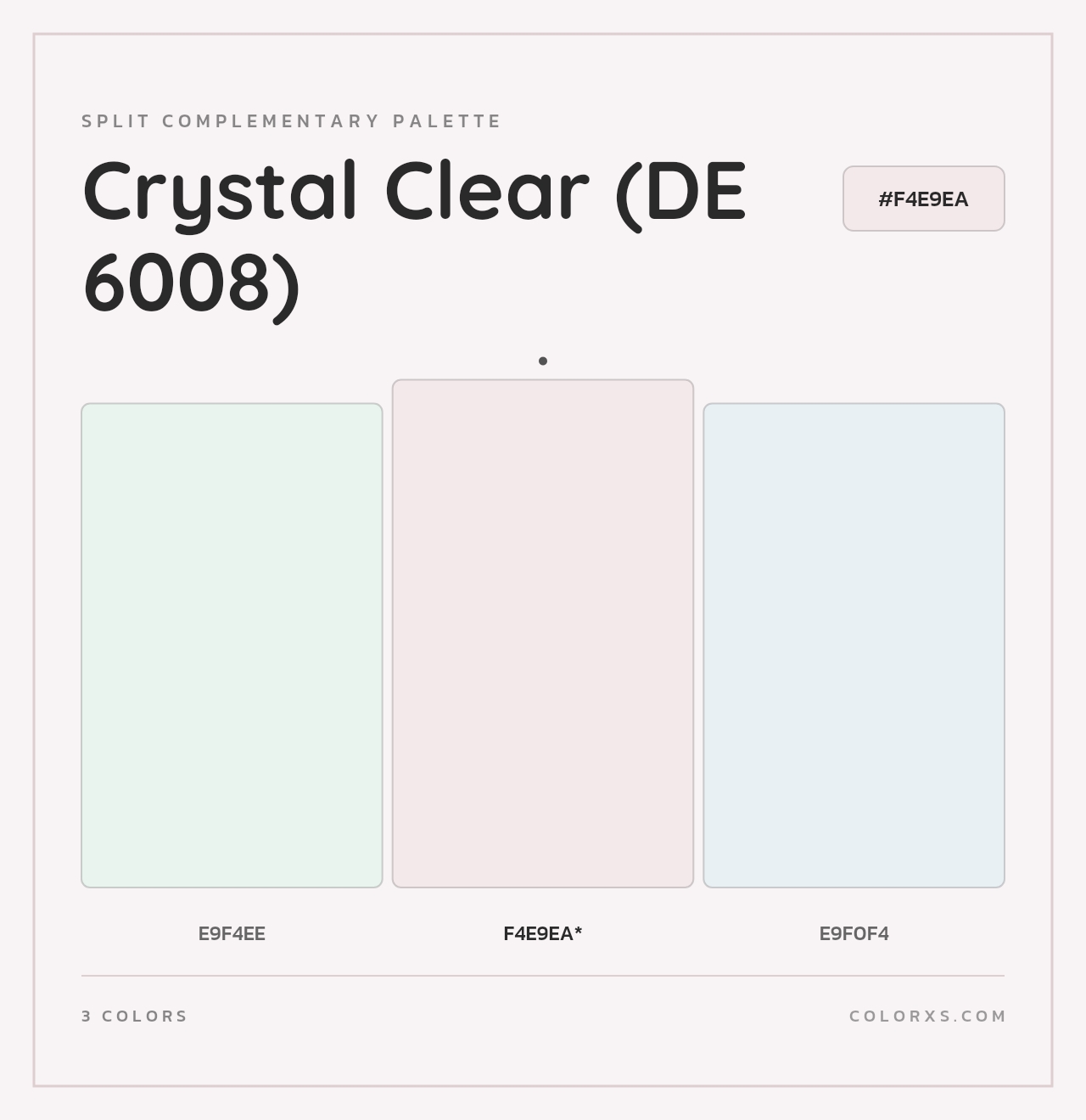 Crystal Clear (DE 6008) - Split-Complementary Color Palette