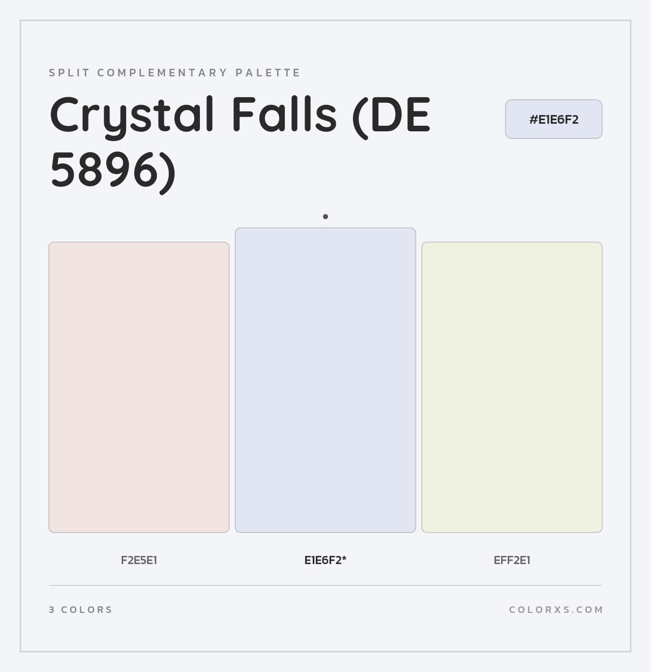Crystal Falls (DE 5896) - Split-Complementary Color Palette
