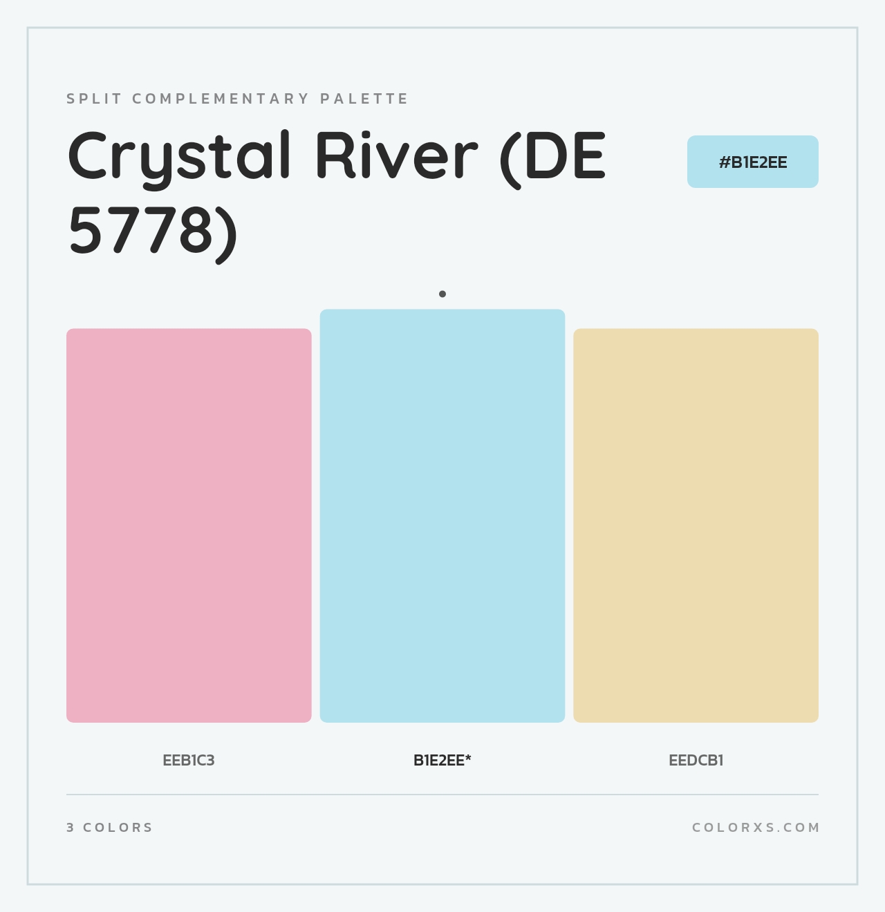 Crystal River (DE 5778) - Split-Complementary Color Palette