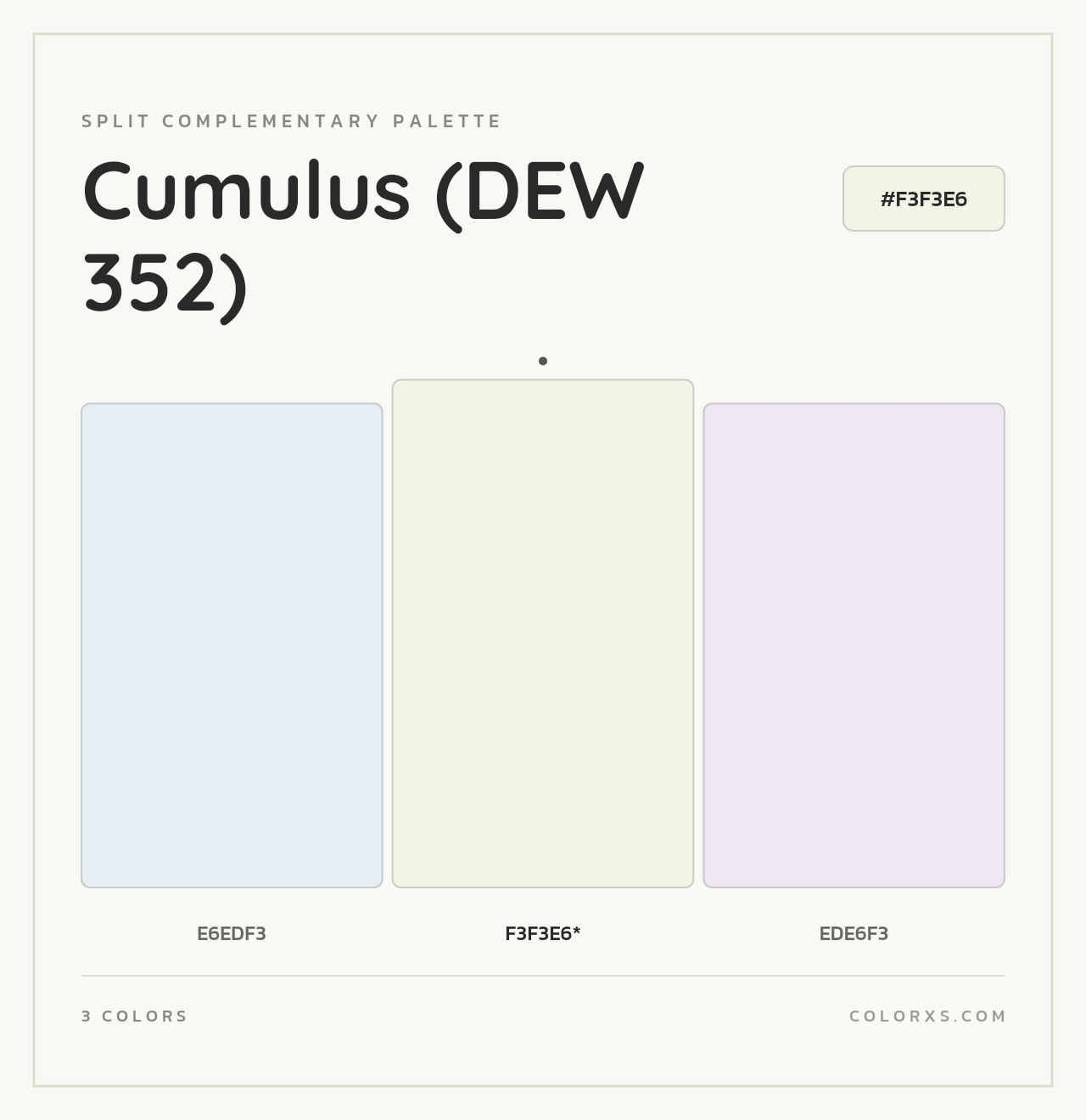 Cumulus (DEW 352) - Split-Complementary Color Palette