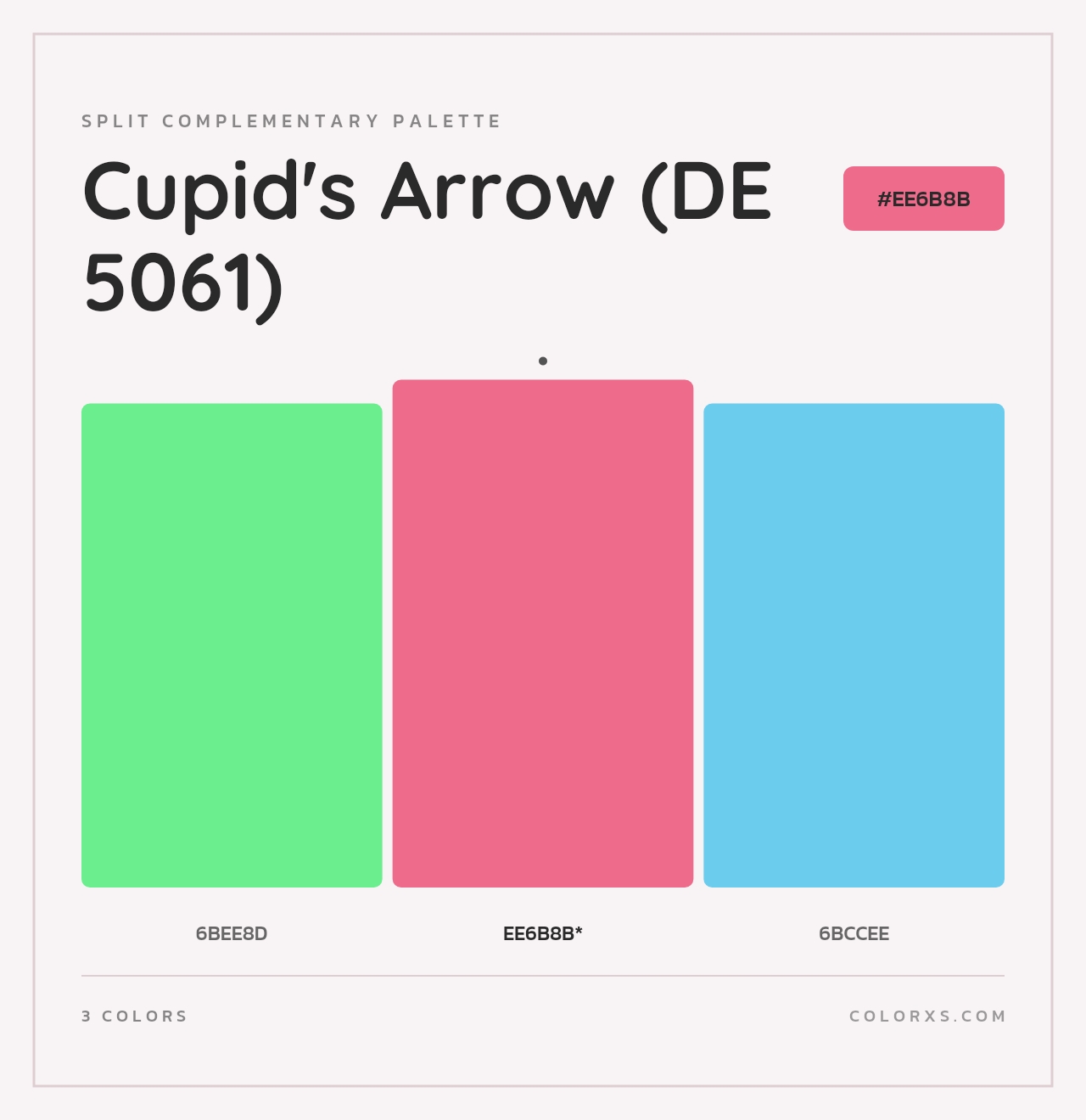 Cupid's Arrow (DE 5061) - Split-Complementary Color Palette