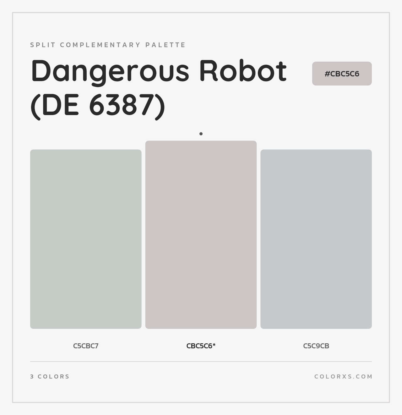 Dangerous Robot (DE 6387) - Split-Complementary Color Palette