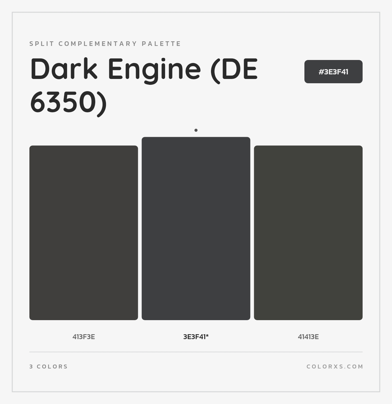 Dark Engine (DE 6350) - Split-Complementary Color Palette