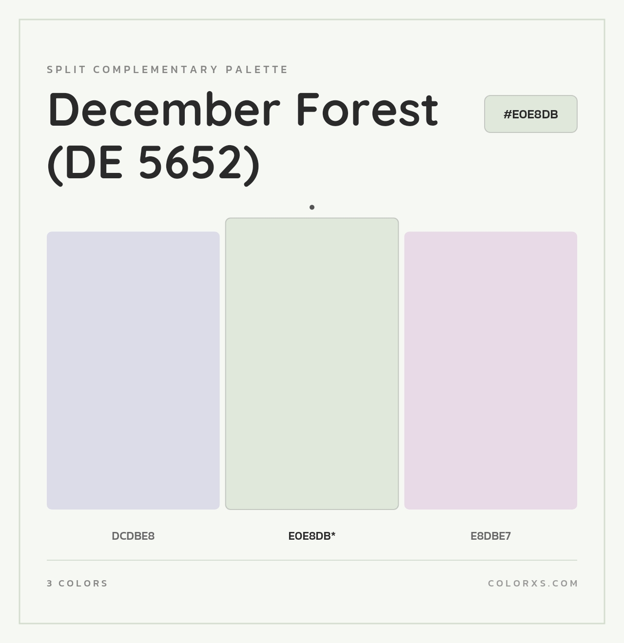 December Forest (DE 5652) - Split-Complementary Color Palette