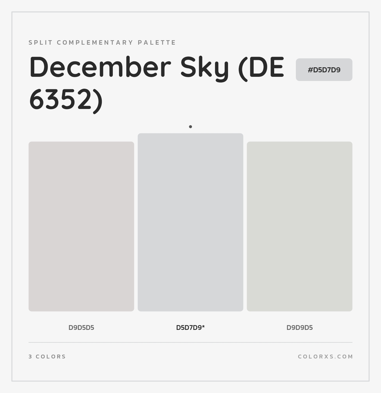 December Sky (DE 6352) - Split-Complementary Color Palette