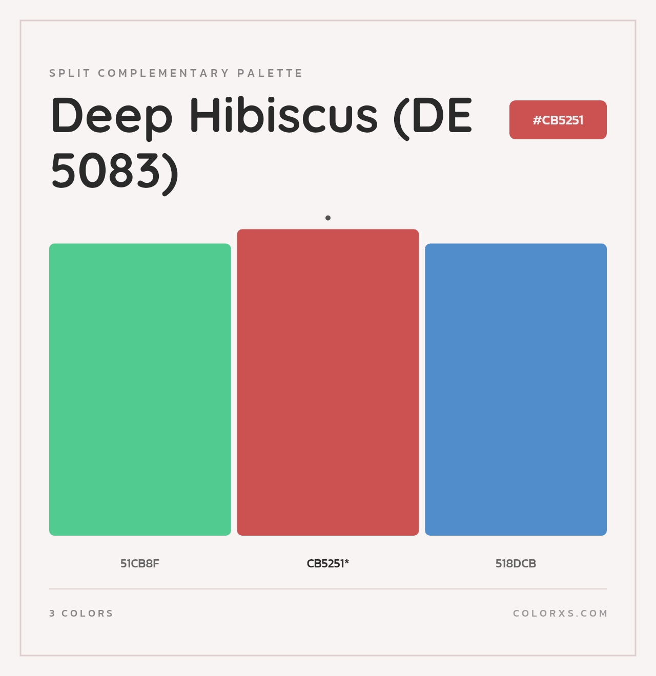 Deep Hibiscus (DE 5083) - Split-Complementary Color Palette