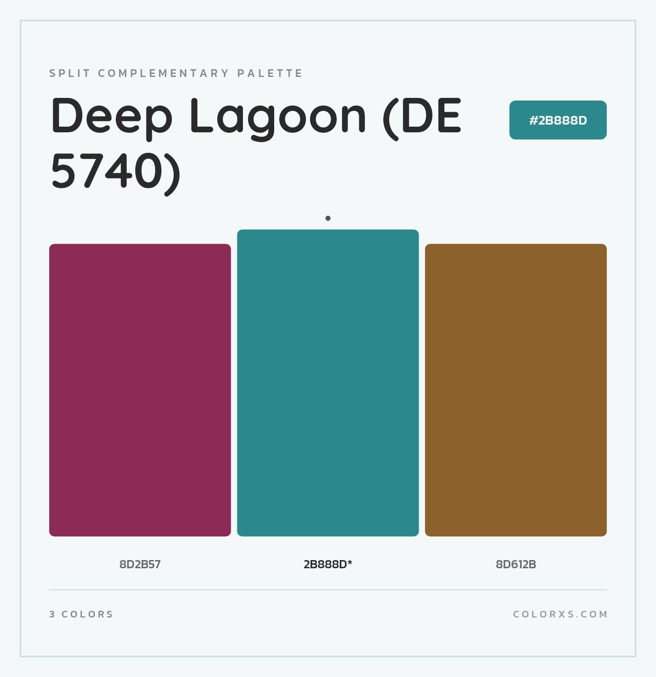Deep Lagoon (DE 5740) - Split-Complementary Color Palette