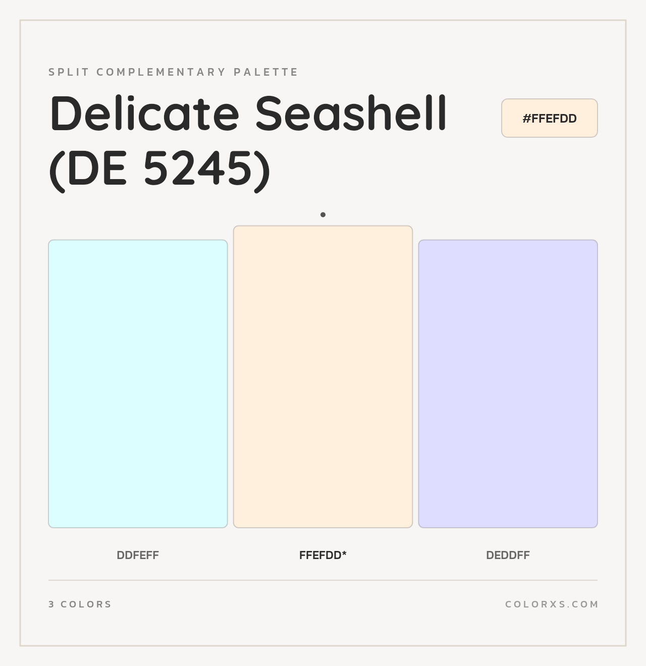 Delicate Seashell (DE 5245) - Split-Complementary Color Palette