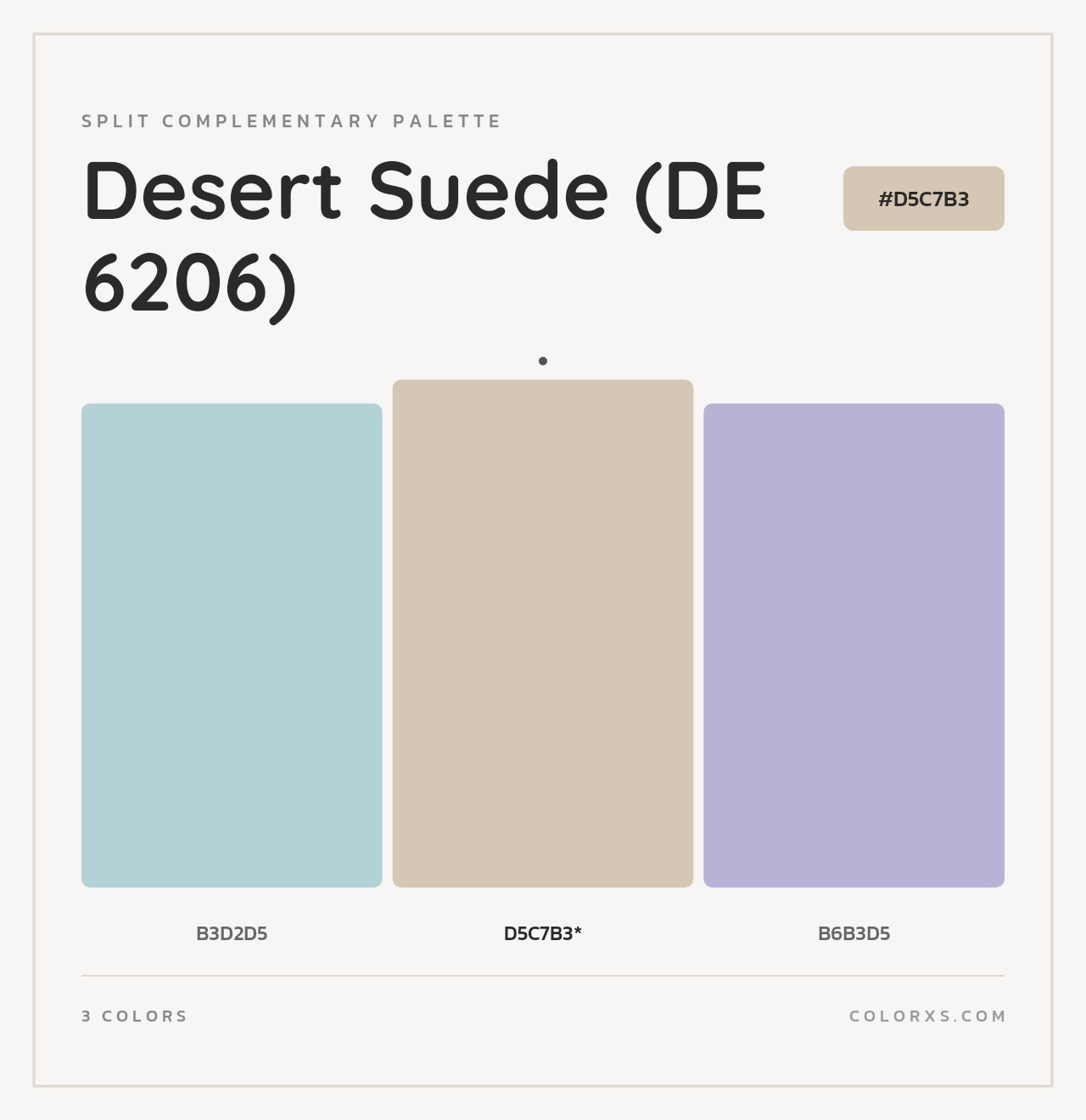 Desert Suede (DE 6206) - Split-Complementary Color Palette