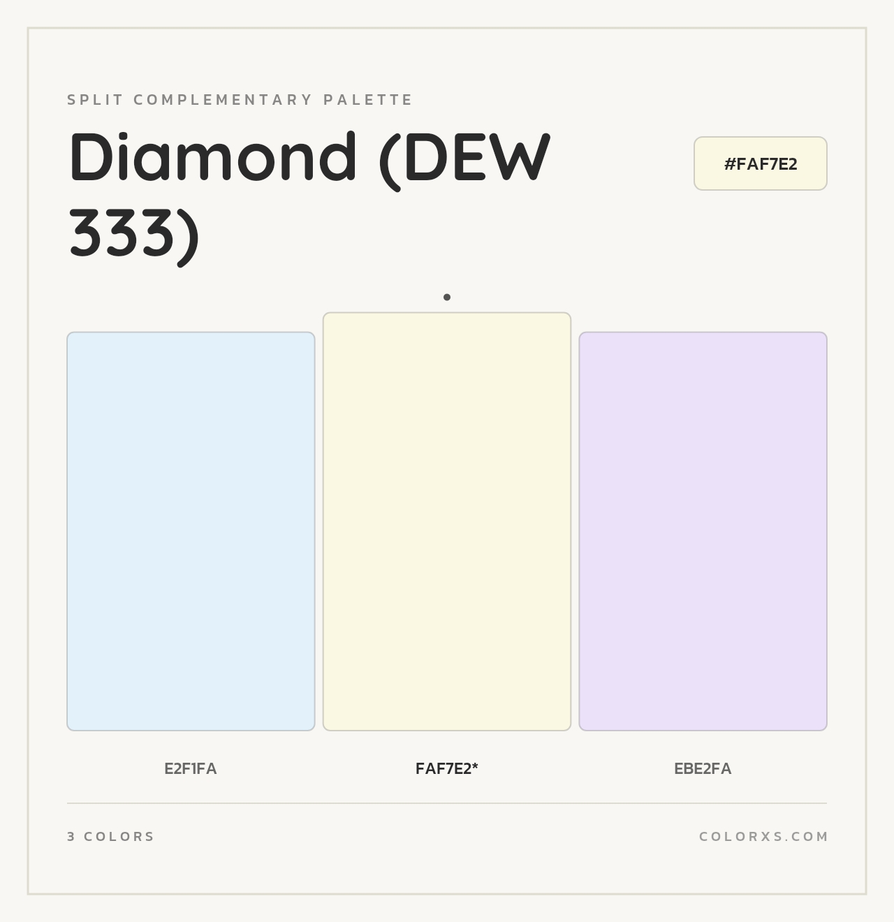 Diamond (DEW 333) - Split-Complementary Color Palette