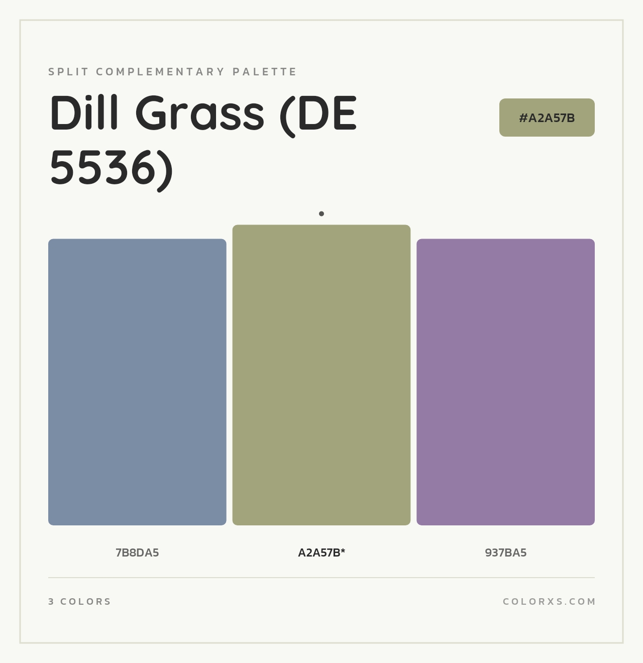Dill Grass (DE 5536) - Split-Complementary Color Palette