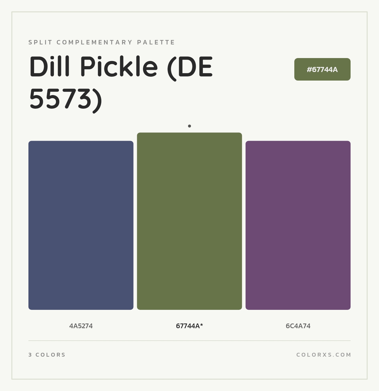 Dill Pickle (DE 5573) - Split-Complementary Color Palette