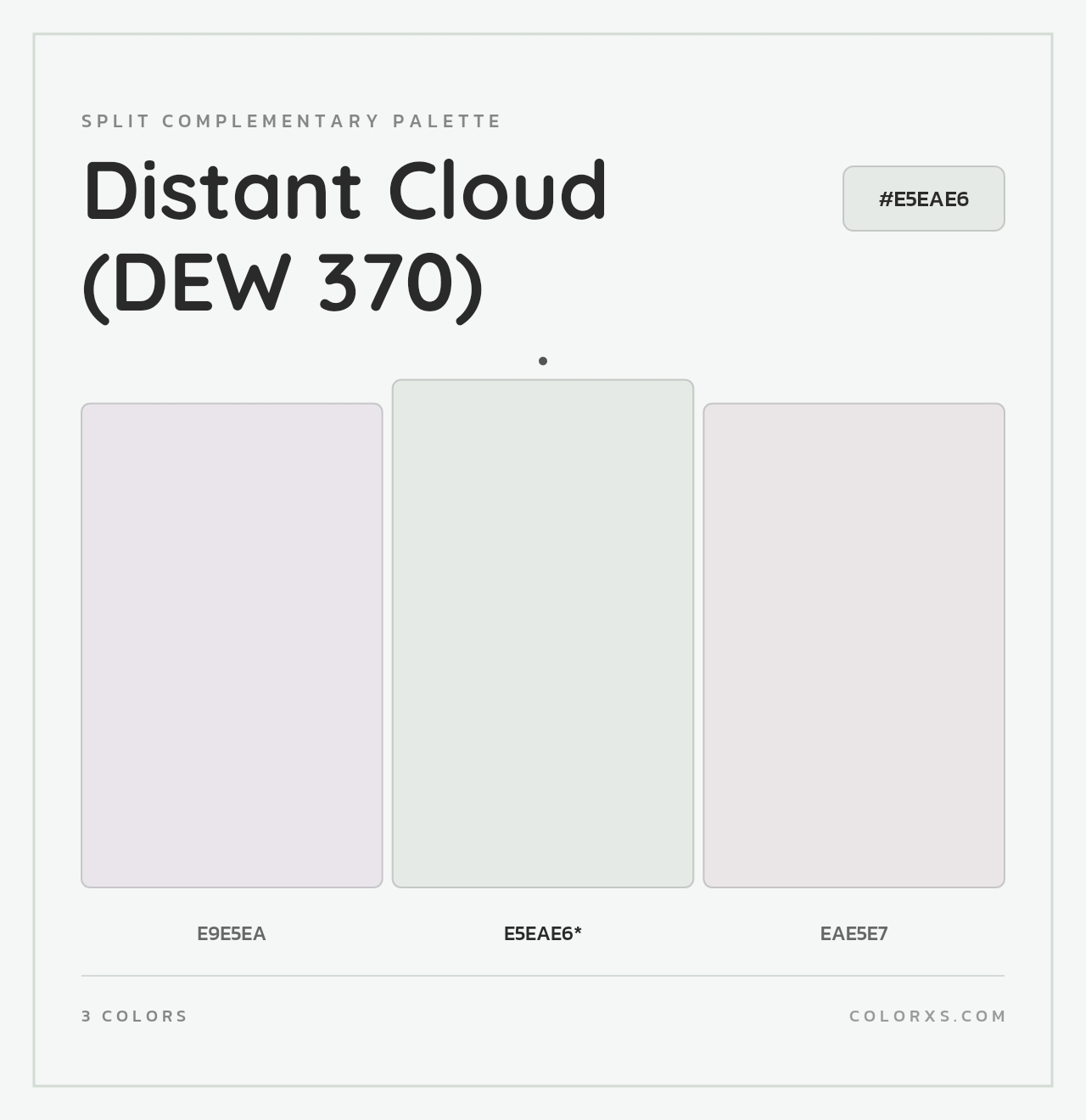 Distant Cloud (DEW 370) - Split-Complementary Color Palette